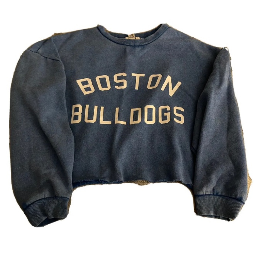 Forever 21 crop sweaters women large blue long sleeve pre-owned